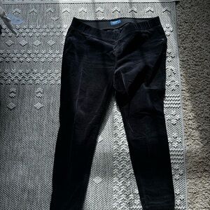 Black Velvet Textured Pants